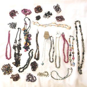 Lot of Beaded Necklace Parts for Crafts; Many Intact and Wearable. Sold “As Is”
